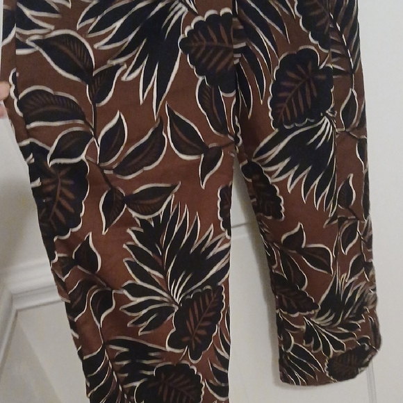 Blush Black and Brown Leaf Print Jumpsuit - Picture 3 of 6